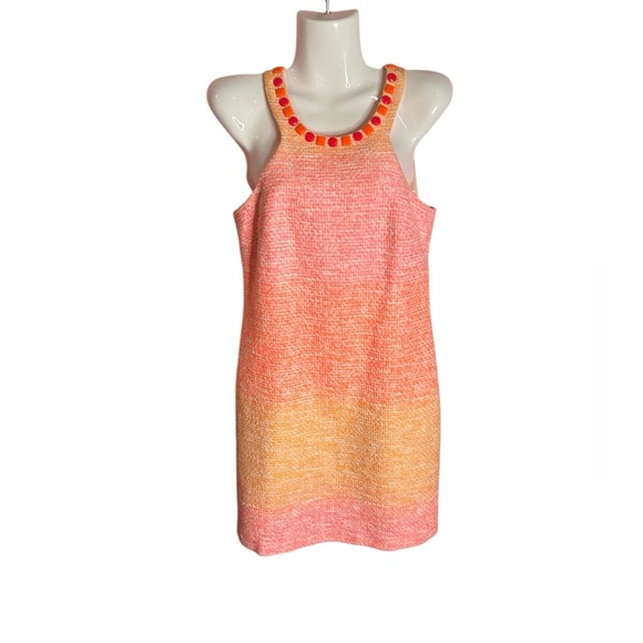 Trina Turk Jewels Orange Pink Halter Style Dress Size 2. NWT. Channel Style. - Picture 1 of 5